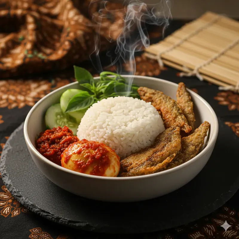 Indonesian Nasi Campur Stock Photos
