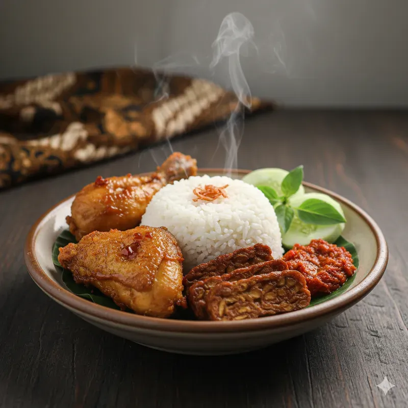 Indonesian Nasi Campur Stock Photos