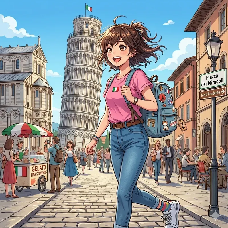 Anime Girls Exploring Global Destinations