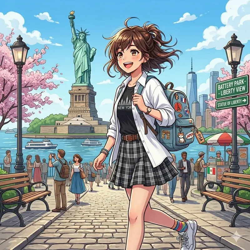 Anime Girls Exploring Global Destinations
