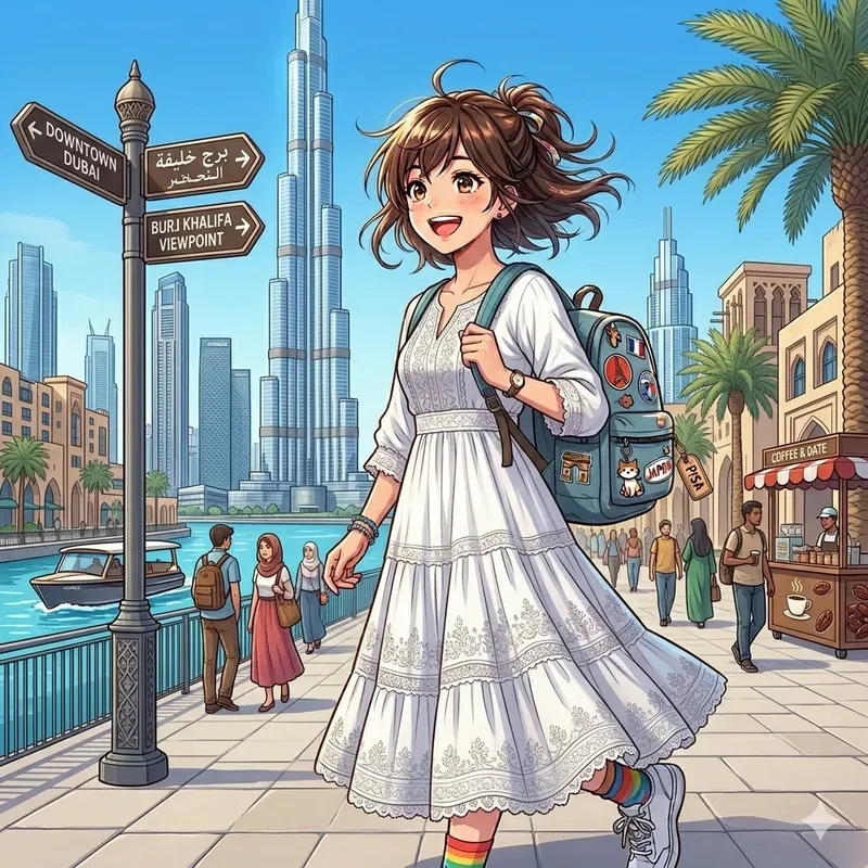 Anime Girls Exploring Global Destinations