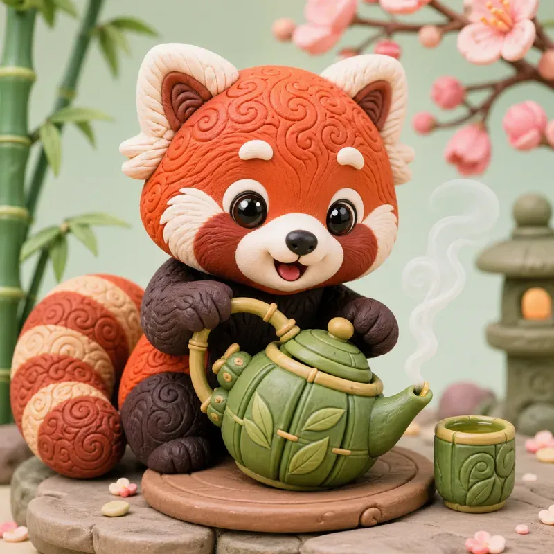 Whimsical 3D Polymer Clay Animals