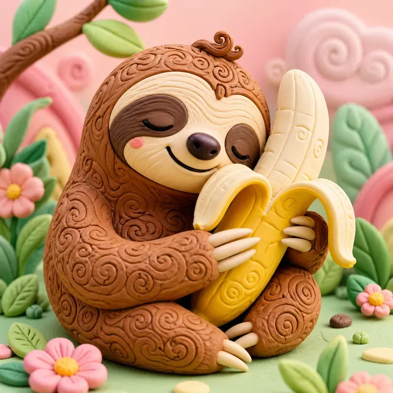 Whimsical 3D Polymer Clay Animals