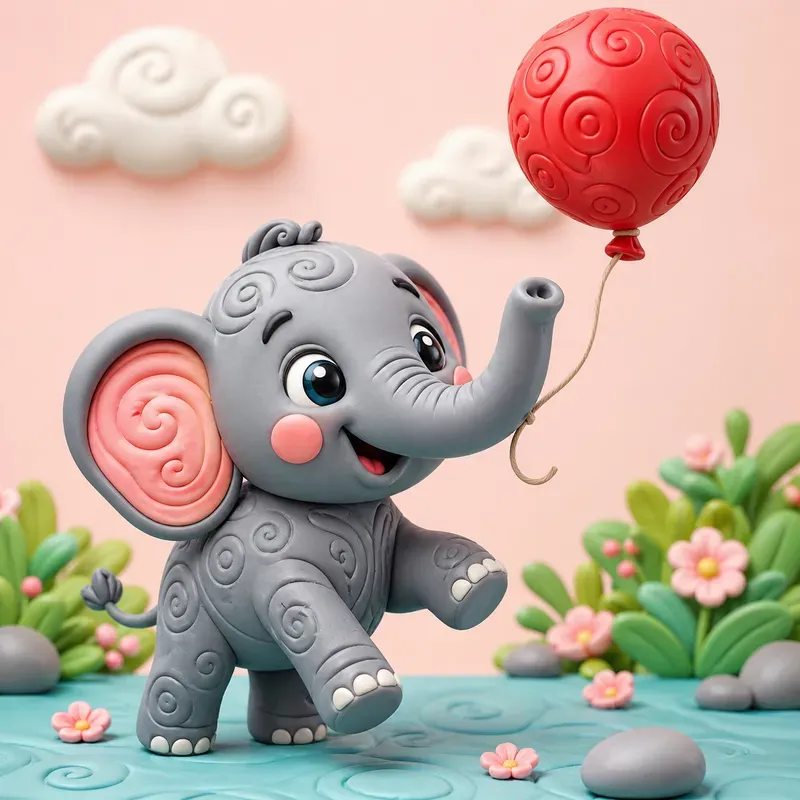 Whimsical 3D Polymer Clay Animals