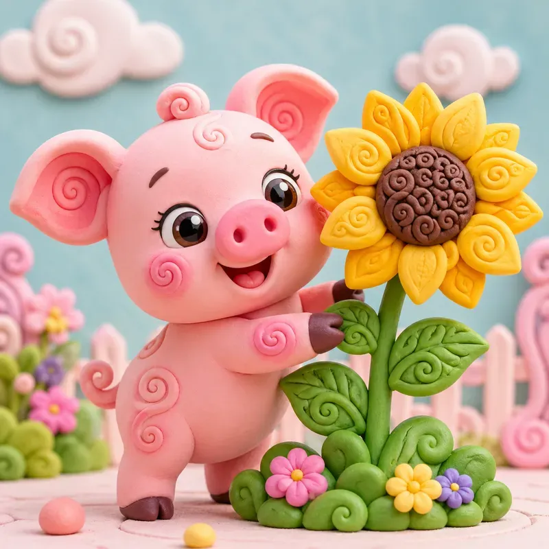 Whimsical 3D Polymer Clay Animals