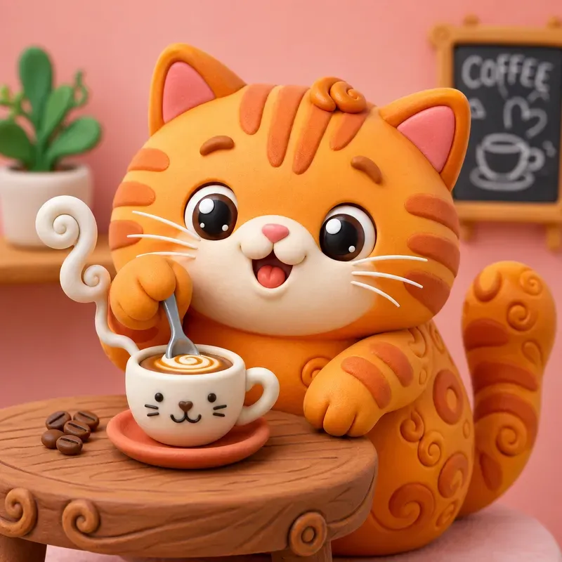 Whimsical 3D Polymer Clay Animals
