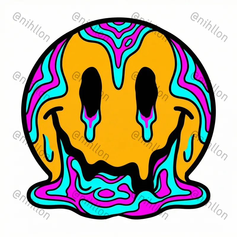 Bold Psychedelic Acid Sticker Graphics