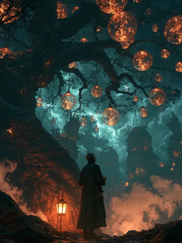 Teal Amber Gothic Dreamscapes