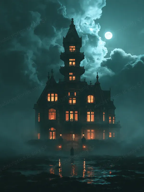 Teal Amber Gothic Dreamscapes