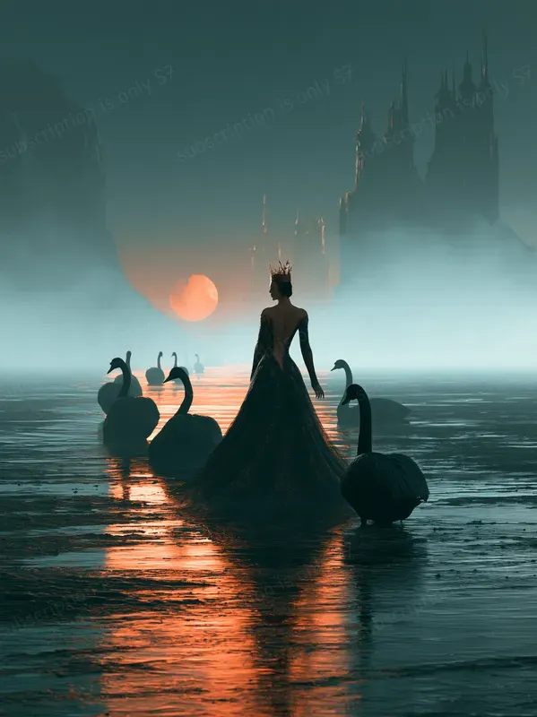 Teal Amber Gothic Dreamscapes
