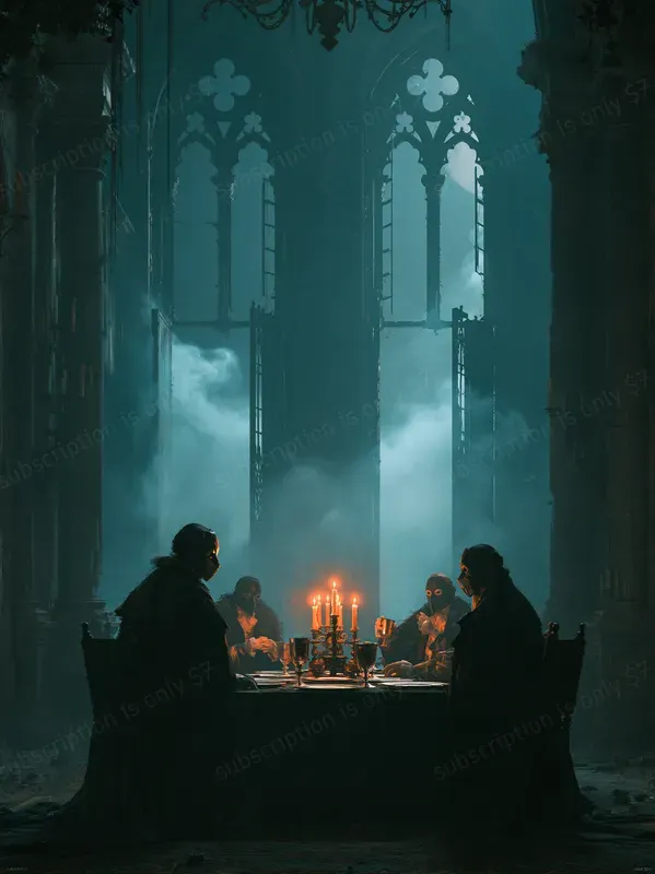 Teal Amber Gothic Dreamscapes