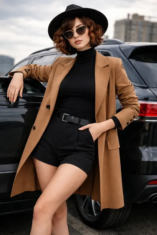 Street Fashion Editorial Car Poses