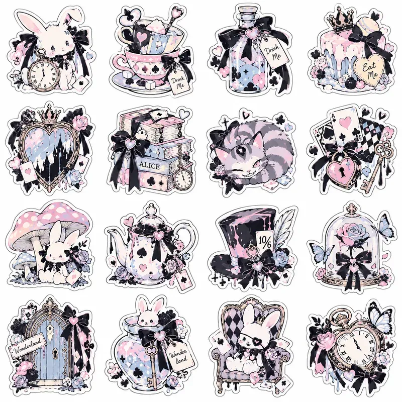 Kawaii Pastel Goth Sticker Sheets