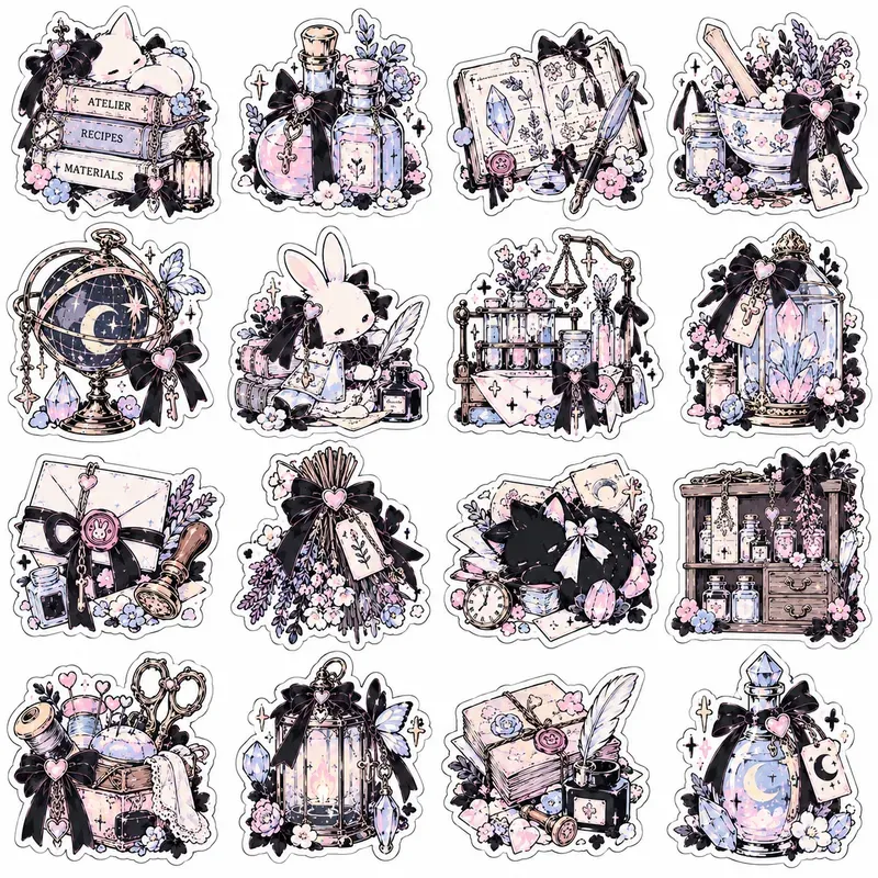 Kawaii Pastel Goth Sticker Sheets