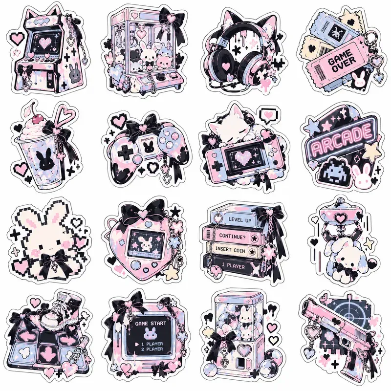 Kawaii Pastel Goth Sticker Sheets