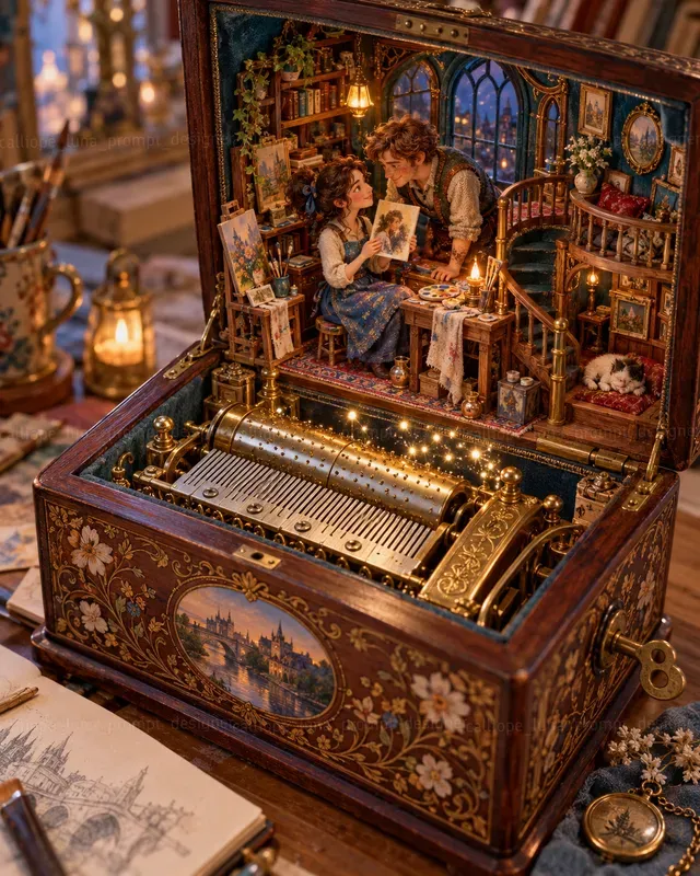 Enchanted Music Box Miniature Folks