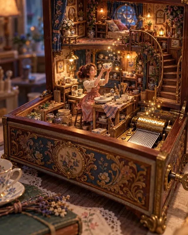 Enchanted Music Box Miniature Folks