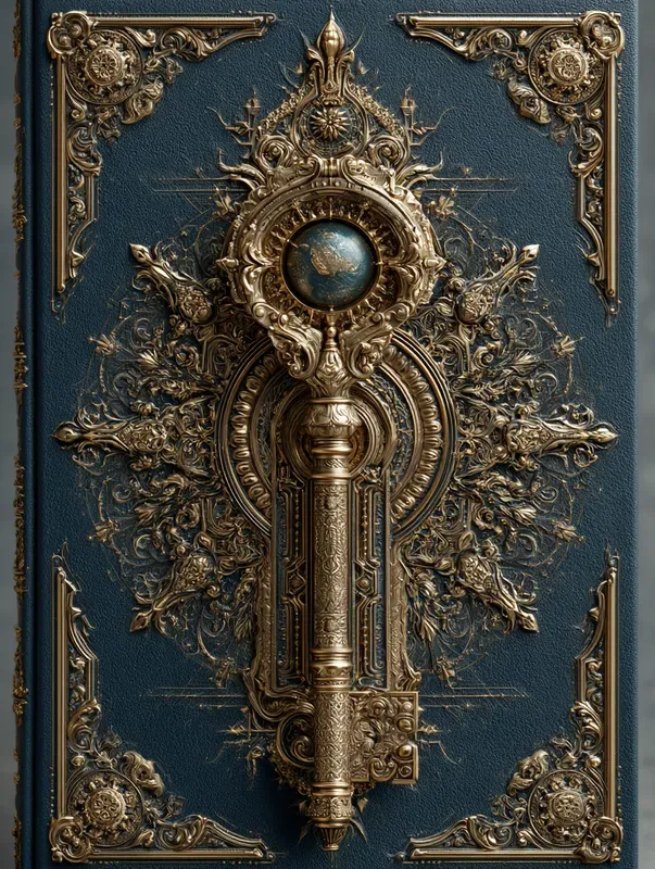 Mythic Navy Gold Book Covers