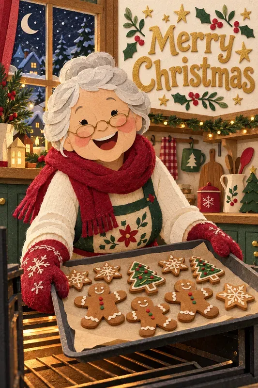 Christmas Paper Collage Card Generator