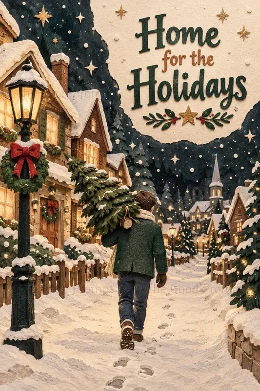 Christmas Paper Collage Card Generator