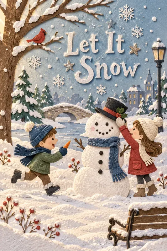 Christmas Paper Collage Card Generator