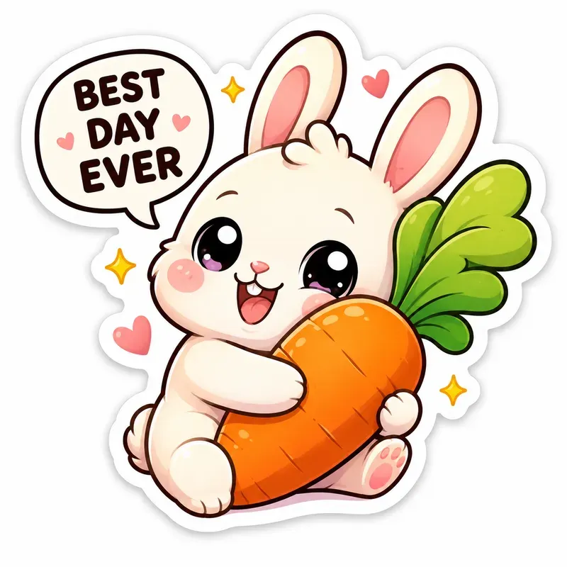 Cute Kawaii Emotion Sticker Generator