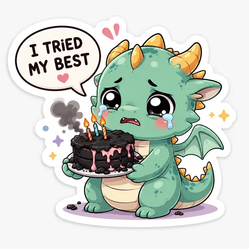 Cute Kawaii Emotion Sticker Generator