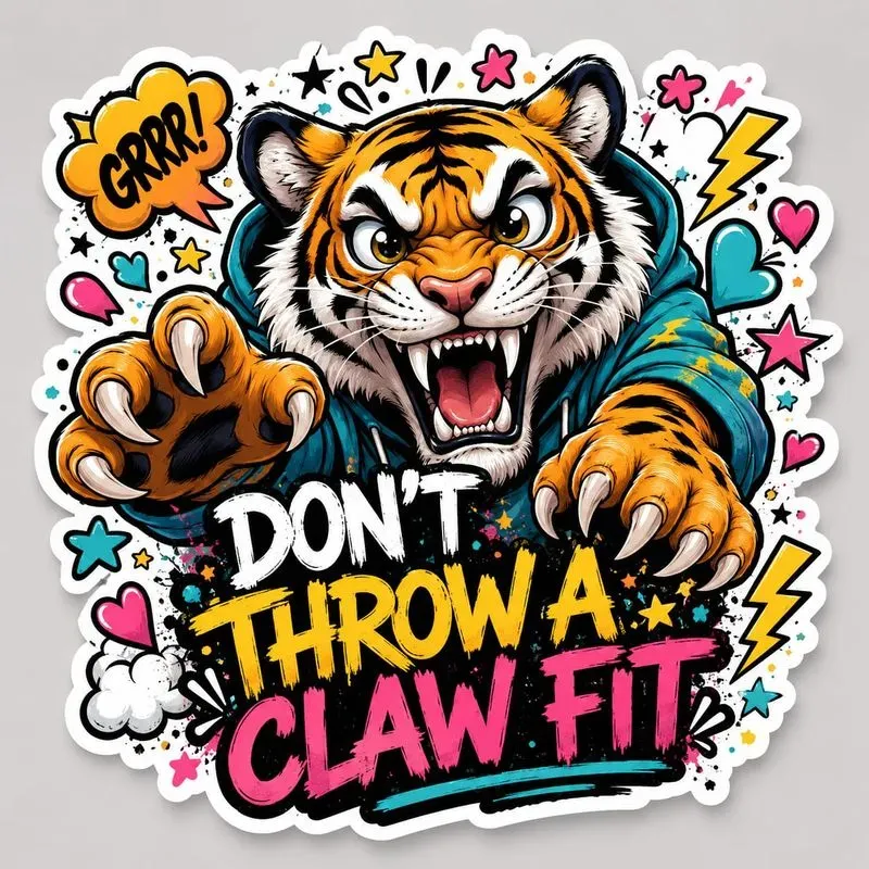 Cute Comic Warning Animal Stickers
