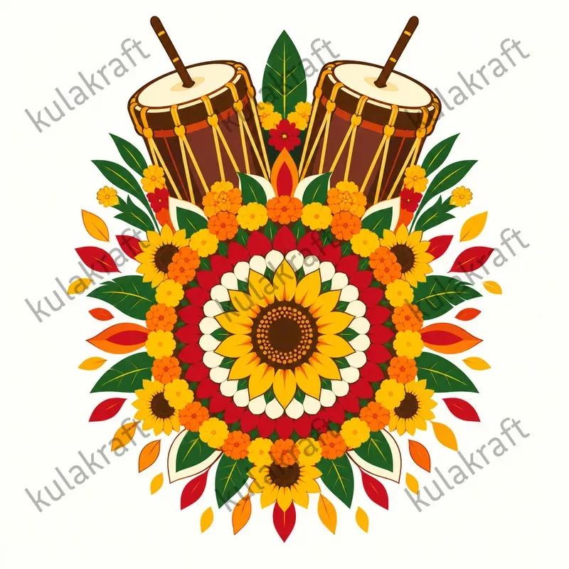 Onam Pookalam Tshirt Designs