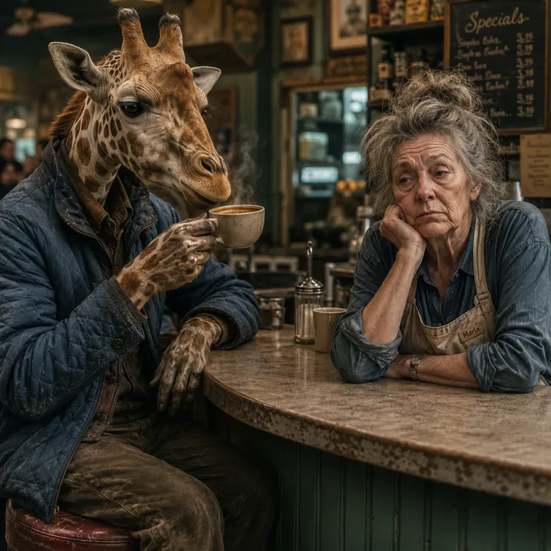 Animals And Humans Caught In Life