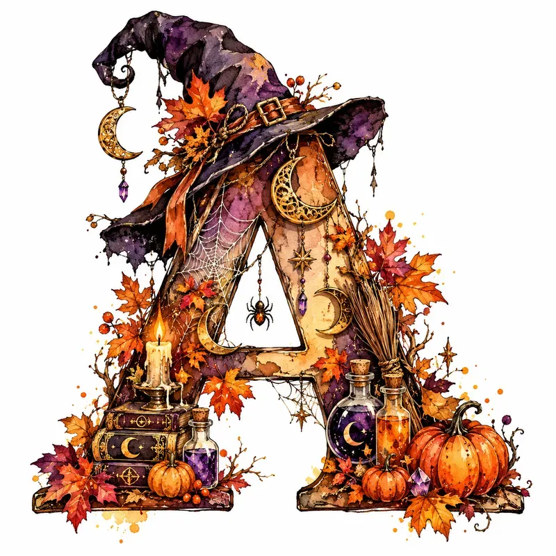 Whimsical Watercolor Alphabet Art Designs