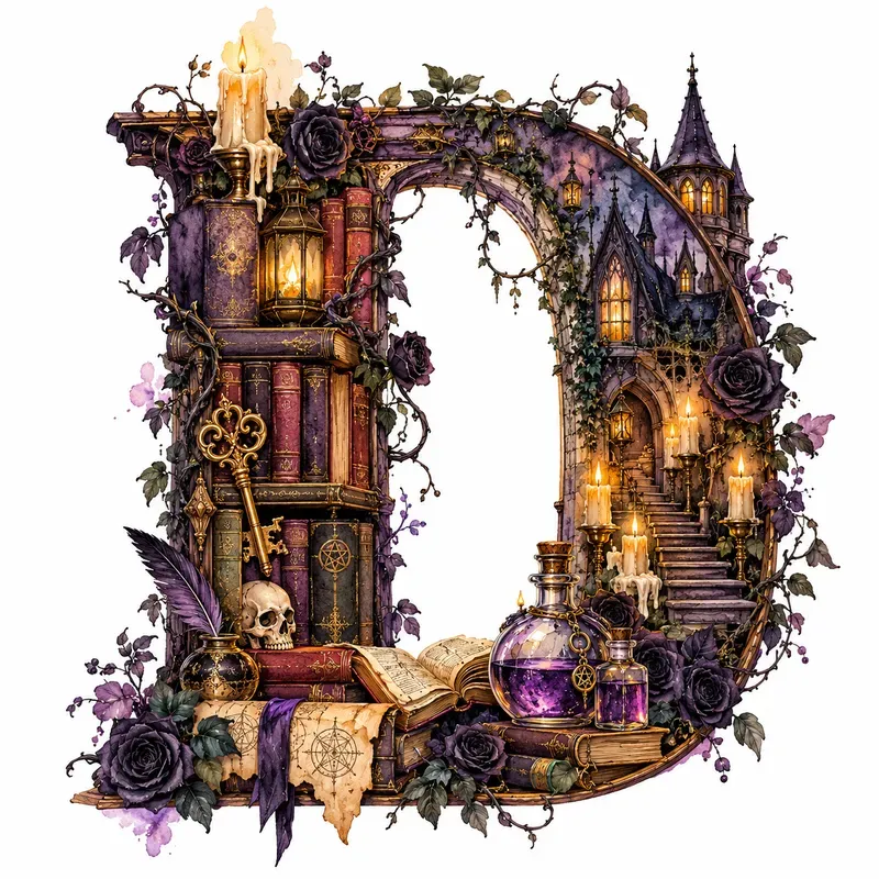 Whimsical Watercolor Alphabet Art Designs