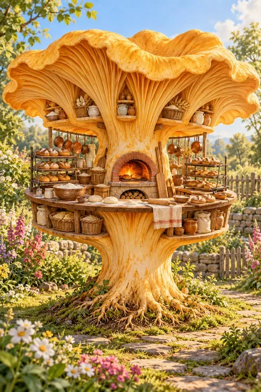 Whimsical Mushroom Workshop Art