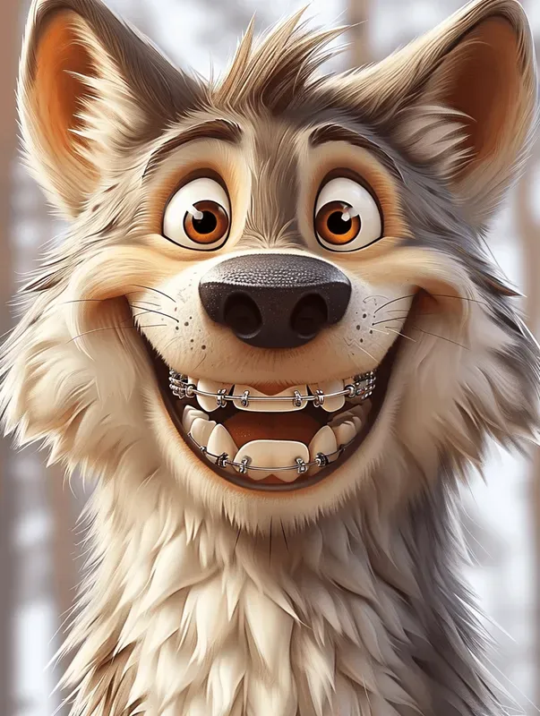 Animals With Dental Braces In Midjourney