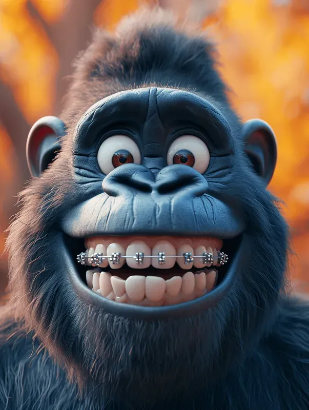 Animals With Dental Braces In Midjourney