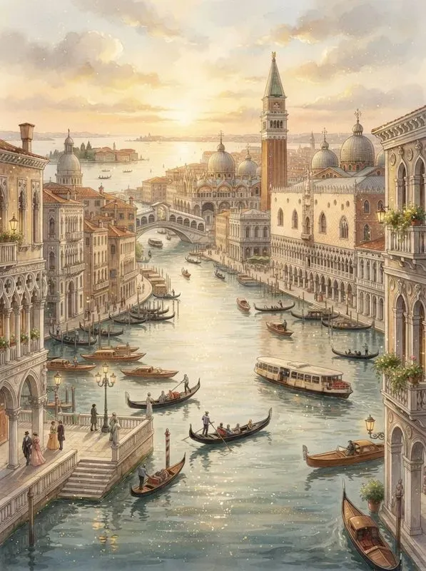 Elegant Digital Painting Travel Posters