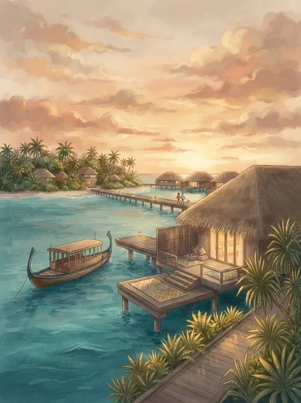 Elegant Digital Painting Travel Posters