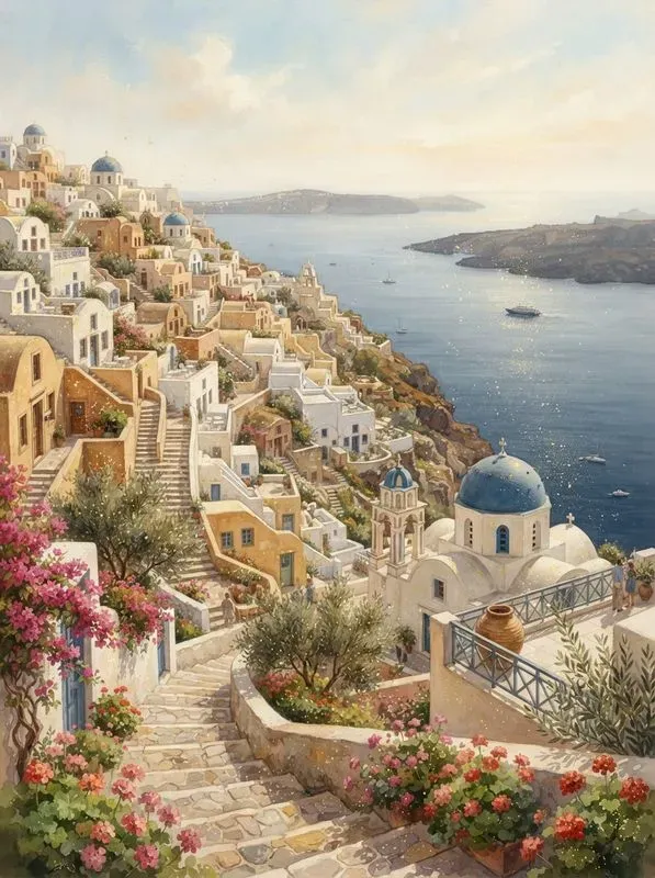 Elegant Digital Painting Travel Posters