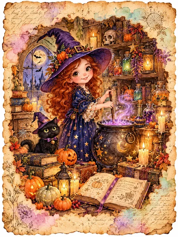 Whimsical Halloween Witchcraft Journals