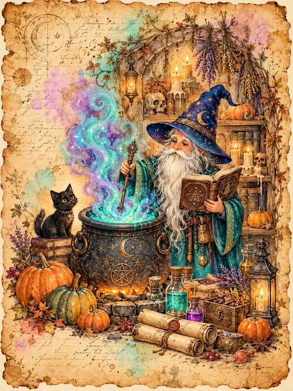 Whimsical Halloween Witchcraft Journals