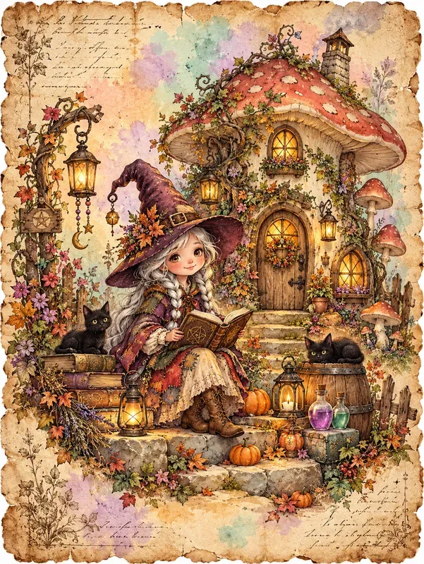 Whimsical Halloween Witchcraft Journals