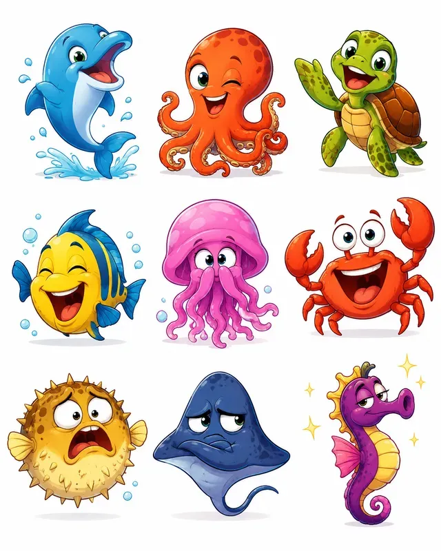 Nine Funny Cartoon Characters