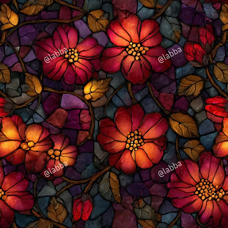 Luminous Stained Glass Patterns