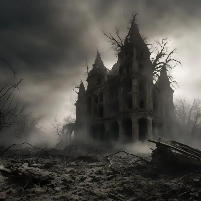 Ashen Apocalypse Dark Fantasy Scenes