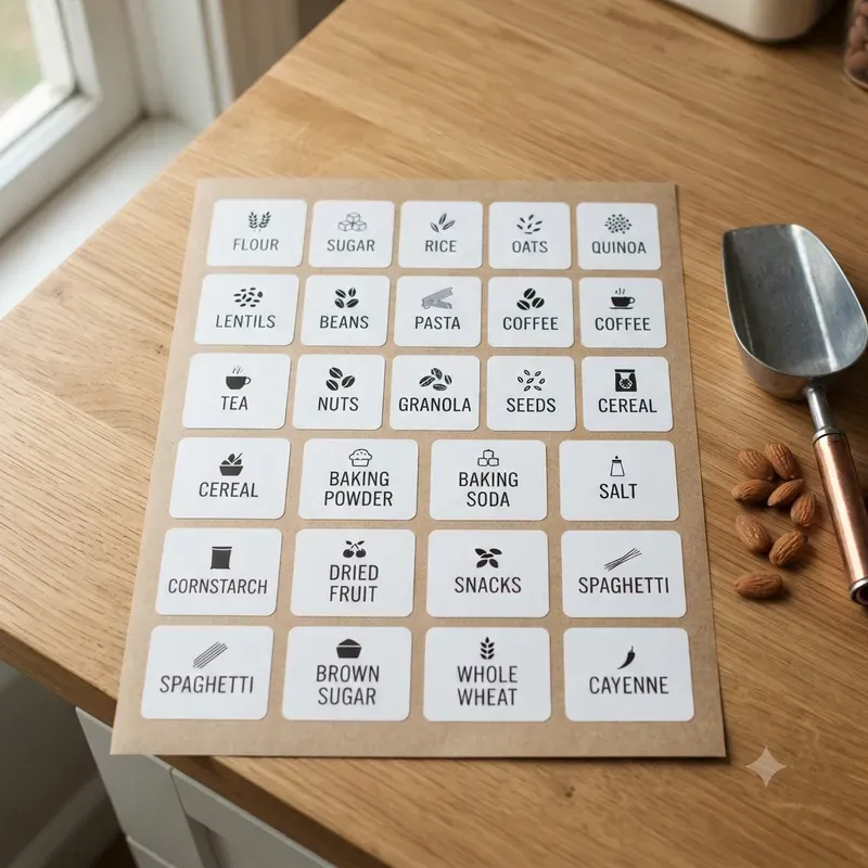 Pantry Label Sticker Sheet Builders