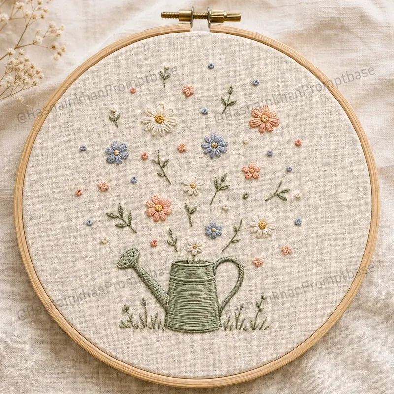 Floral Embroidery Hoop Art Designs