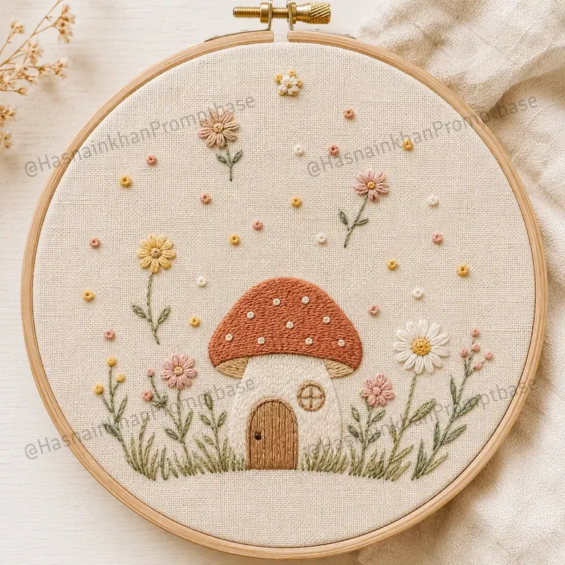 Floral Embroidery Hoop Art Designs