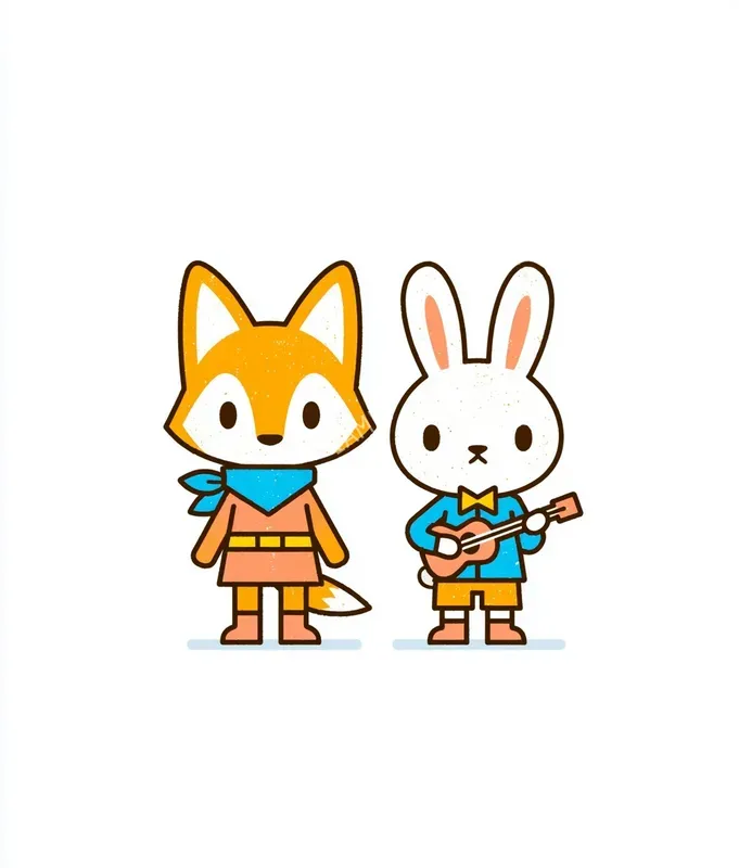 Playful Crayon Character Art