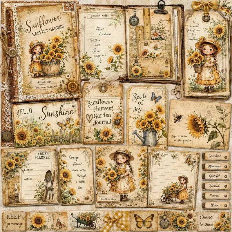 Whimsical Vintage Journal Pages