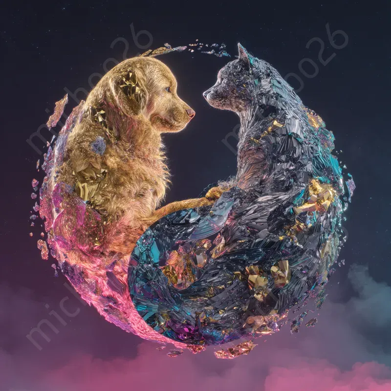 Yin Yang Logos With Animals